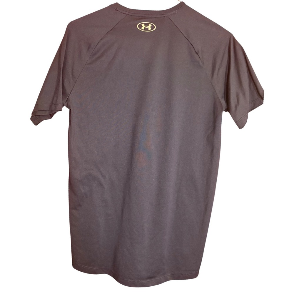 Under Armour T-Shirt Mens Small Navy Blue Good HeatGear Loose Fit Logo Tech Tee - Picture 3 of 5